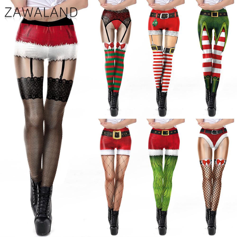 Women'S Red Accessories - Zawaland-mallas navideñas de Yoga para mujer,