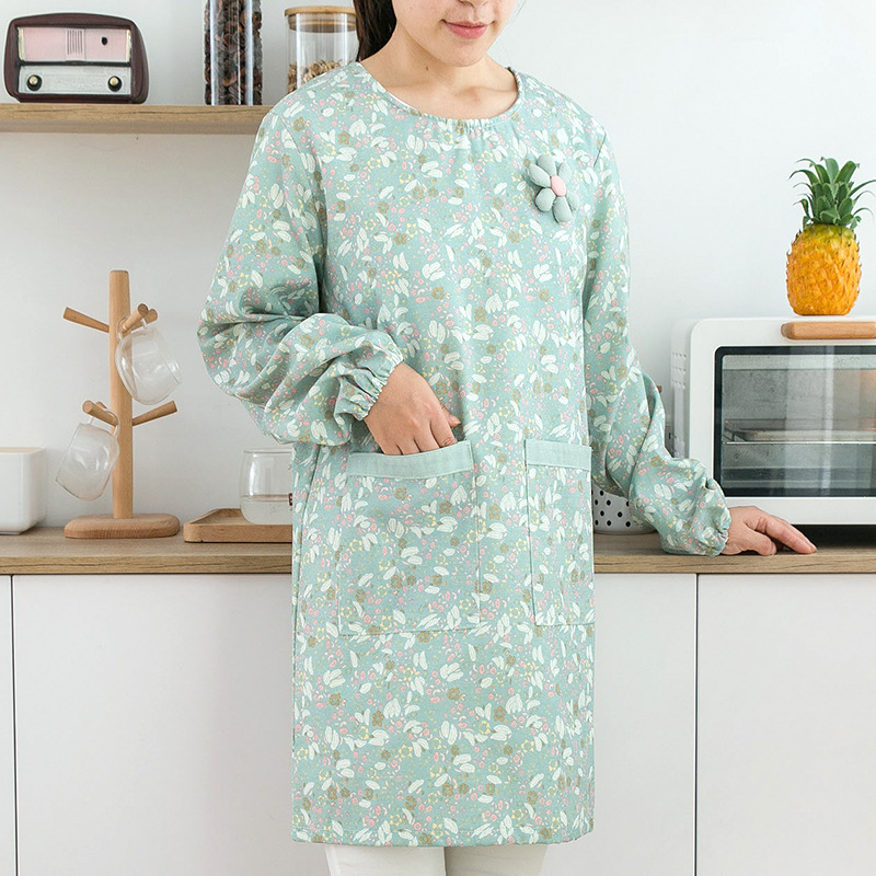 Women Kitchen Accessories - Delantal de algodón de manga larga