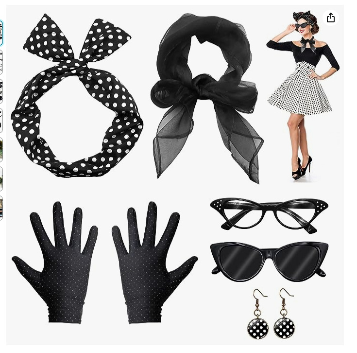 Women'S Accessories In The 1950S - Accesorios de disfraz de discoteca de