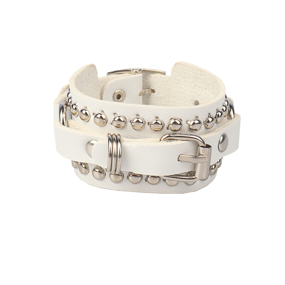 Pulsera gótica de cuero negro, - Women'S Emo Accessories reseña y precio