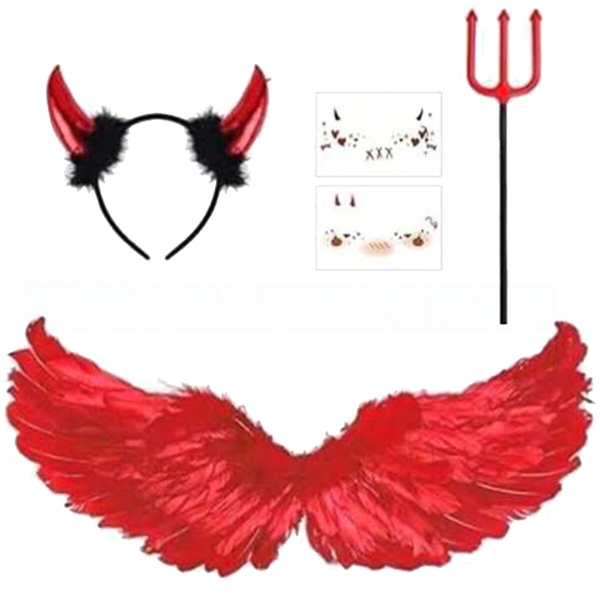 Disfraz de Halloween: conjunto - Women'S Red Accessories reseña y precio