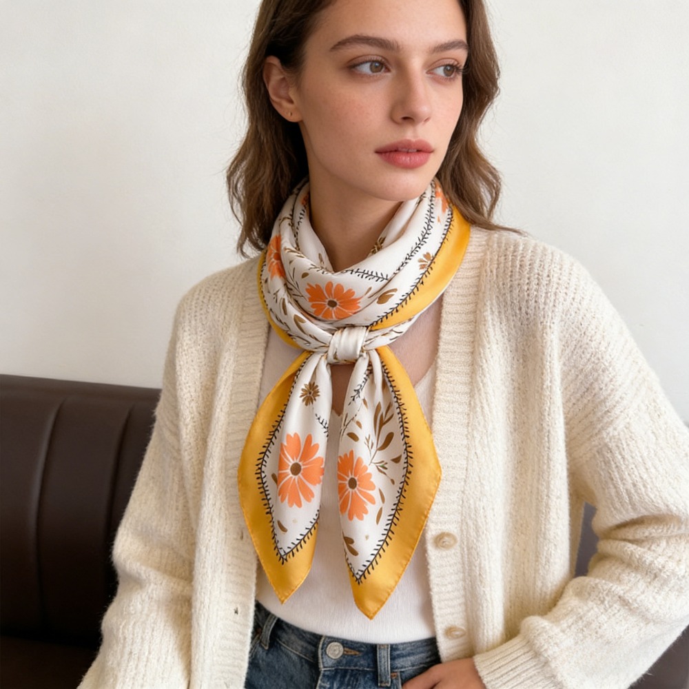 1 Pieza de Pañuelo de Seda Est - Silk Scarf Square reseña y precio