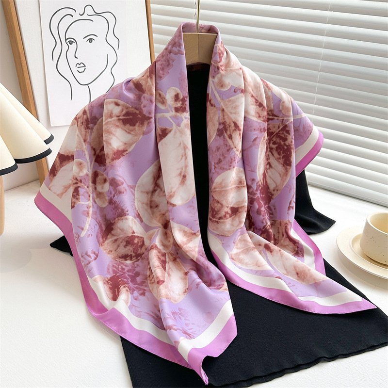 Bufanda cuadrada grande con es - Silk Scarf Square reseña y precio