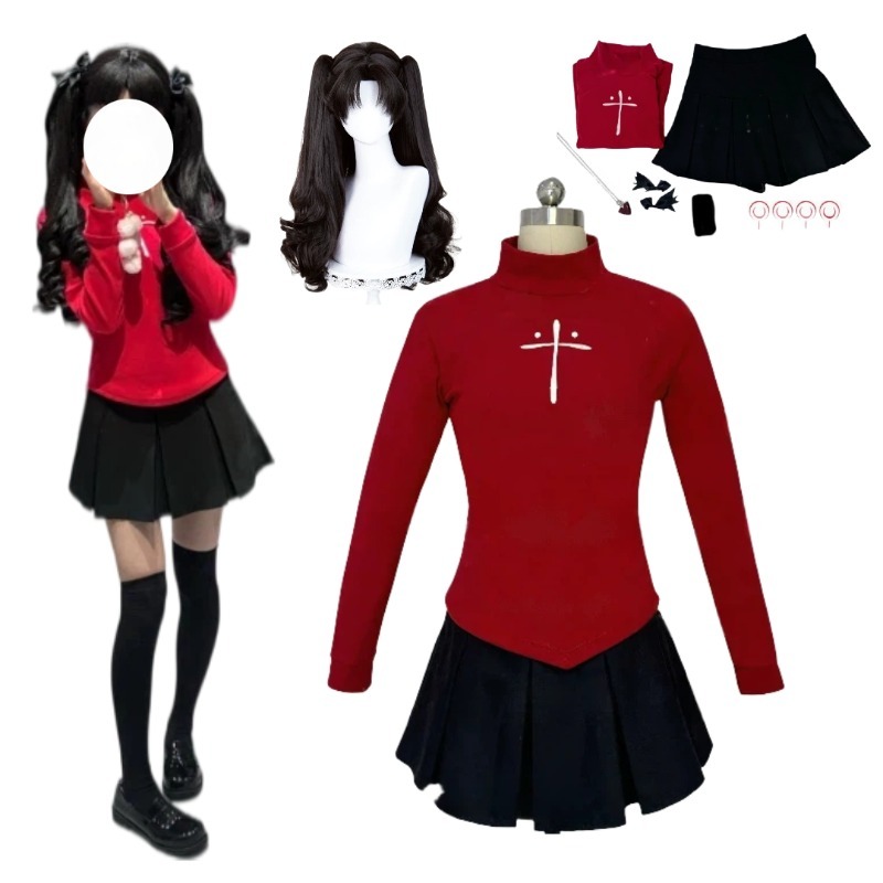 Disfraz de Anime Tohsaka Rin,  - Women'S Red Accessories reseña y precio