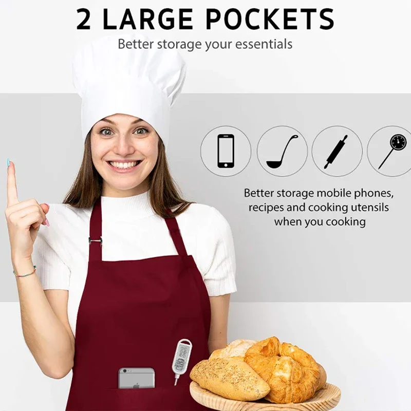 Delantal sombrero de Chef serv - Women Kitchen Accessories reseña y precio